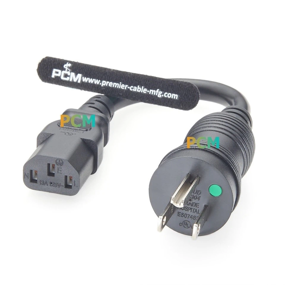 Hospital Grade 5-15P To C13 Power Cord factory