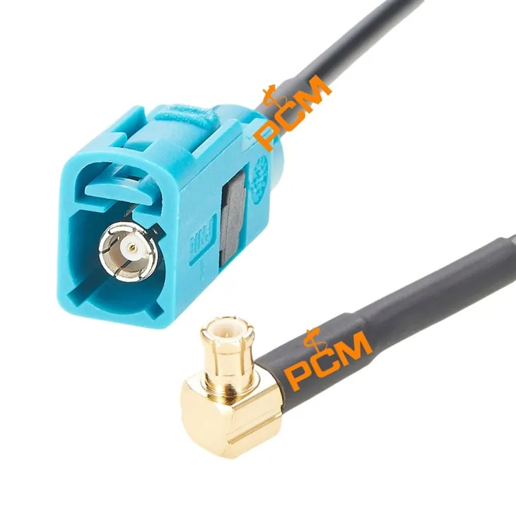Fakra SMB To MCX Connector Right Angle Cable Assembly