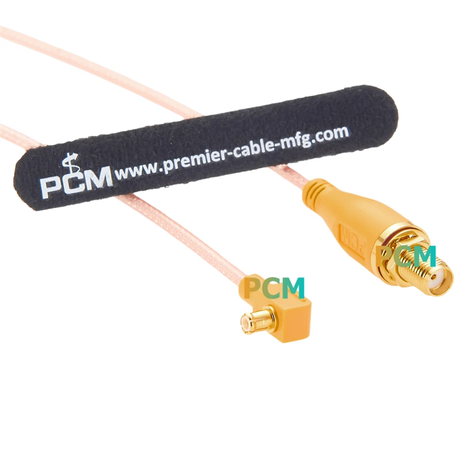 SMA Bulkhead To MCX Plug Right Angle RF Cable RG316 suppliers