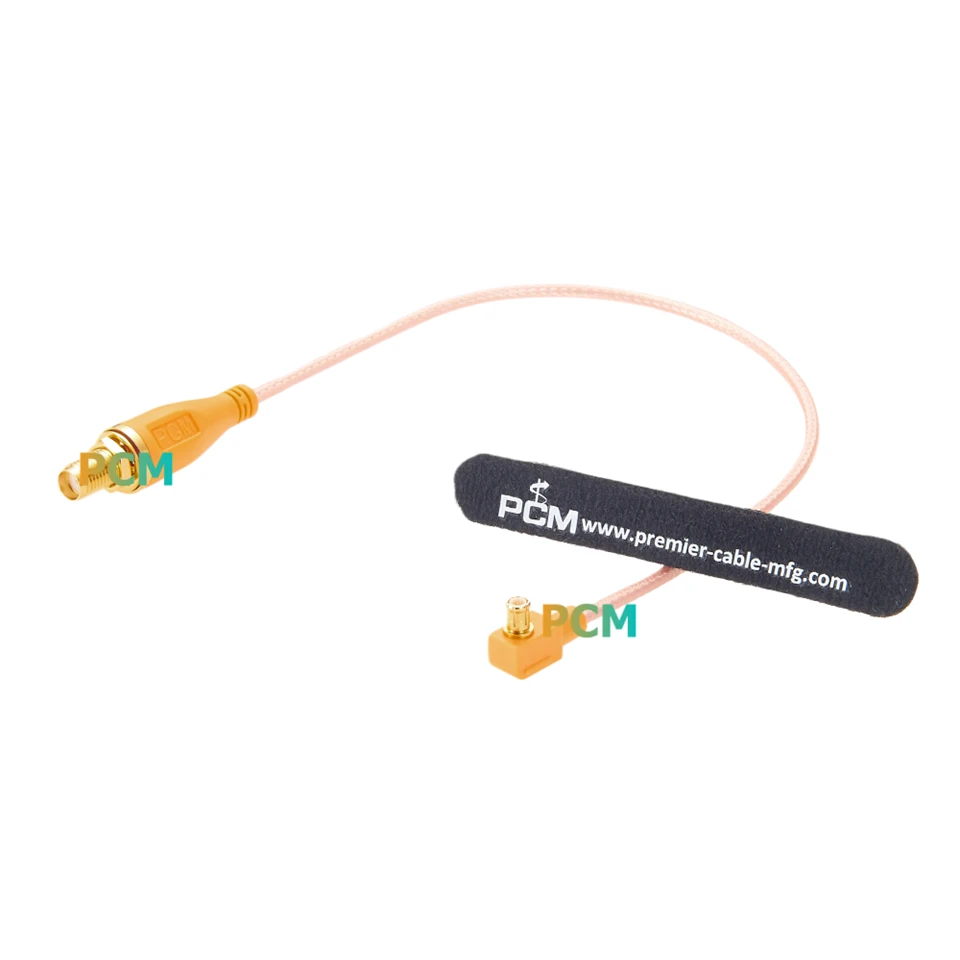 SMA Bulkhead To MCX Plug Right Angle RF Cable RG316 factory