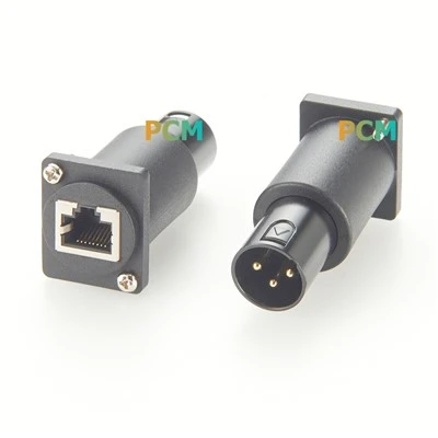 DMX 3 Bioráin XLR Go Painéal RJ45 Mount Adapter