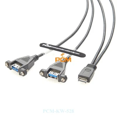 Cineál E Eochair A go dhá USB 3. 0 cábla le scriú