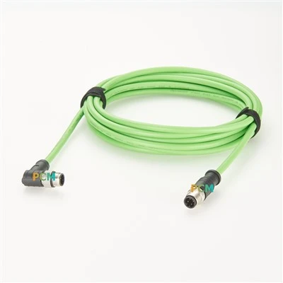 Cábla Paiste Ethernet M12 4 Bioráin Go RJ45 Profinet Cable Uillinn