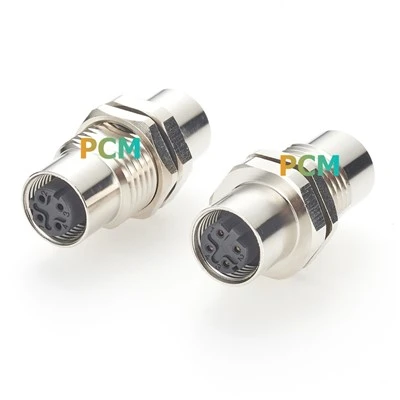 M12 D-Cód 4Pin Inscne Changer Feedthrough Adapter FT-D4-FF