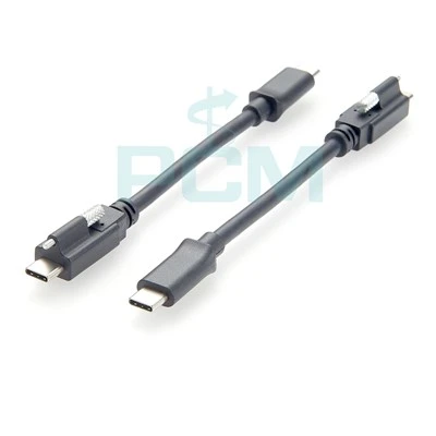 USB 3.1 Breiseán Cineál C Cábla Ceamara Tionsclaíoch Lock Scriú Aonair