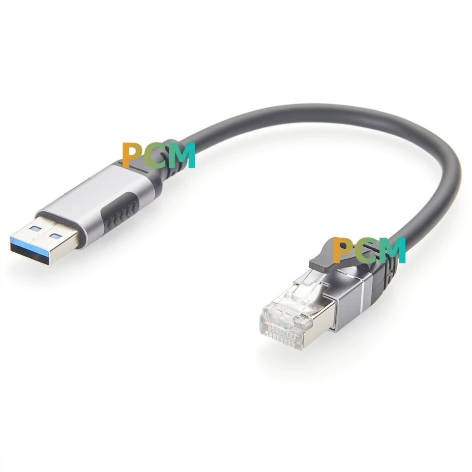 USB-A To RJ45 Gigabit Ethernet Cable 10cm factory